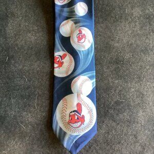Vintage Cleveland Indians Guardian Men's Silk Neck Tie Chief Wahoo